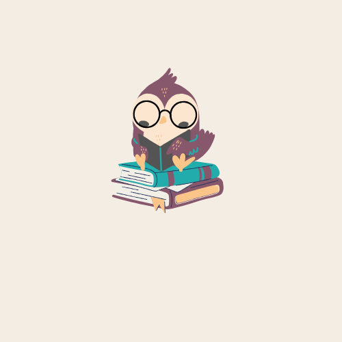 Dark Purple and Cyan Cute Illustration Bookshop Logo (2)